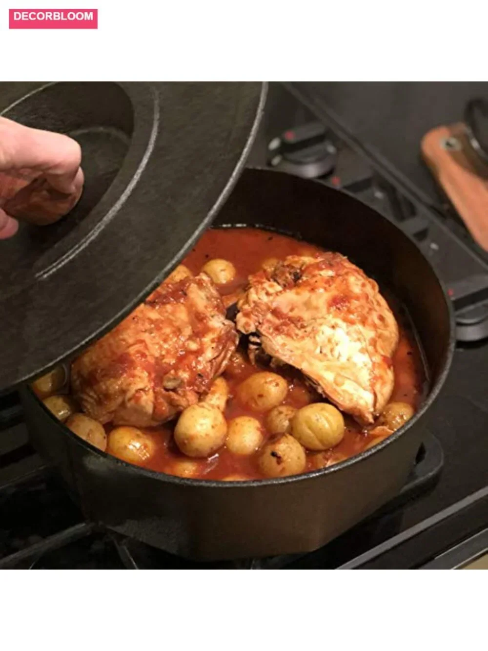 Cast Iron Multi-Purpose Pot, 3-Quart Tortilla & Pancake Warmer, Dutch Oven
